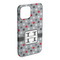Red & Gray Polka Dots iPhone 15 Pro Max Case - Angle