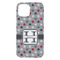 Red & Gray Polka Dots iPhone 15 Pro Max Case - Back