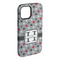 Red & Gray Polka Dots iPhone Case - Rubber Lined - iPhone 15 Pro Max (Personalized)
