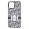 Red & Gray Polka Dots iPhone 15 Pro Max Tough Case - Back