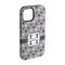 Red & Gray Polka Dots iPhone Case - Rubber Lined - iPhone 15 Pro (Personalized)