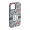 Red & Gray Polka Dots iPhone 15 Tough Case -  Angle