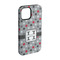 Red & Gray Polka Dots iPhone Case - Rubber Lined - iPhone 15 (Personalized)