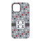 Red & Gray Polka Dots iPhone 15 Tough Case - Back