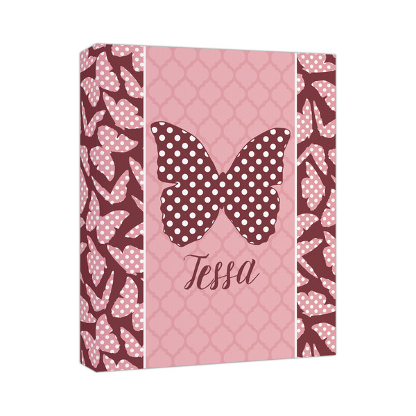 Custom Polka Dot Butterfly Canvas Print (Personalized)