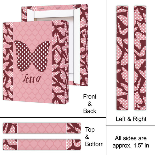 Polka Dot Butterfly 11x14 - Canvas Print - Approval