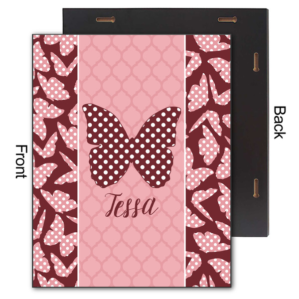 Polka Dot Butterfly 11x14 Wood Print - Front & Back View