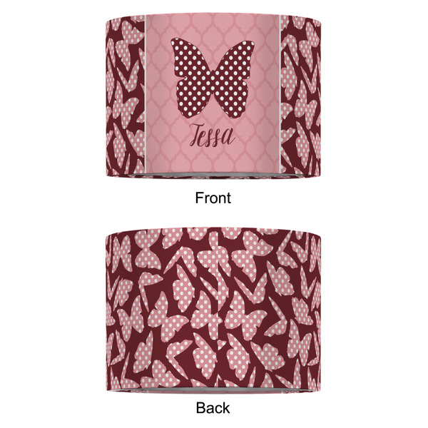 Polka Dot Butterfly 12" Drum Lampshade - APPROVAL (Fabric)