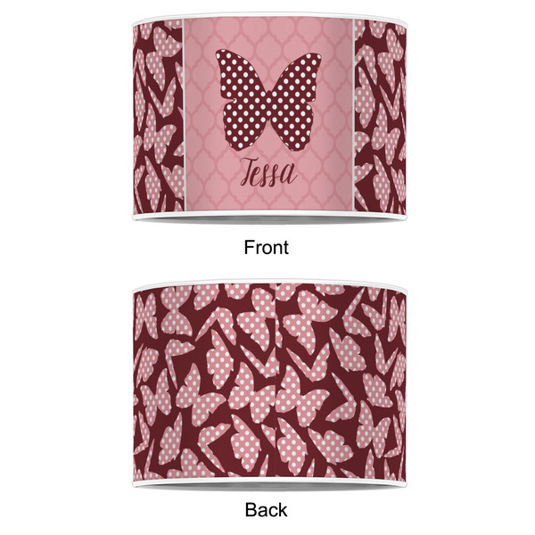 Polka Dot Butterfly 12" Drum Lampshade - APPROVAL (Poly Film)