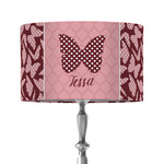 Polka Dot Butterfly 12" Drum Lamp Shade - Fabric (Personalized)
