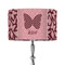 Polka Dot Butterfly 12" Drum Lampshade - ON STAND (Fabric)