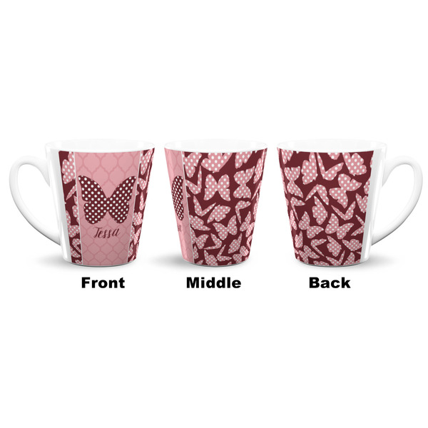 Polka Dot Butterfly 12 Oz Latte Mug - Approval