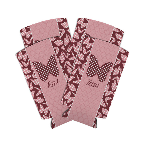 Polka Dot Butterfly 12oz Tall Can Sleeve - Set of 4 - MAIN