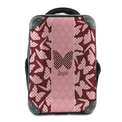 Polka Dot Butterfly 15" Hard Shell Backpack (Personalized)