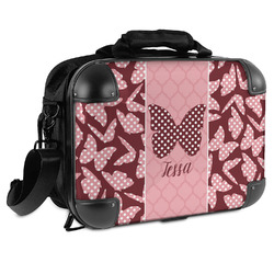 Polka Dot Butterfly Hard Shell Briefcase (Personalized)