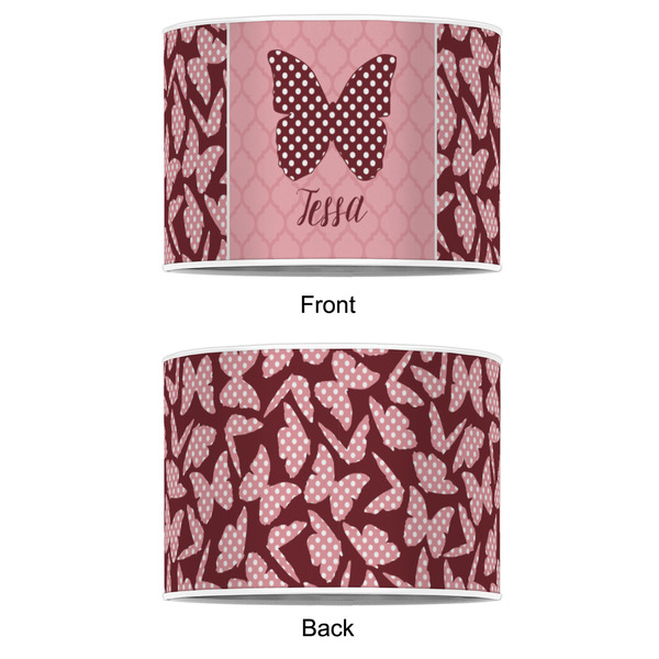 Polka Dot Butterfly 16" Drum Lampshade - APPROVAL (Poly Film)
