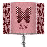 Polka Dot Butterfly 16" Drum Lamp Shade - Fabric (Personalized)