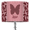 Polka Dot Butterfly 16" Drum Lampshade - ON STAND (Fabric)