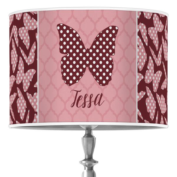 Custom Polka Dot Butterfly Drum Lamp Shade (Personalized)