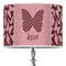 Polka Dot Butterfly 16" Drum Lampshade - ON STAND (Poly Film)