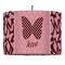 Polka Dot Butterfly 16" Drum Lampshade - PENDANT (Fabric)