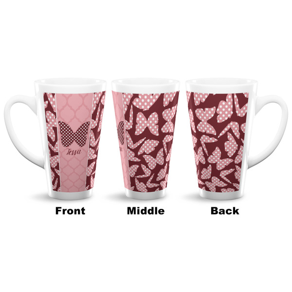 Polka Dot Butterfly 16 Oz Latte Mug - Approval