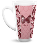Polka Dot Butterfly 16 Oz Latte Mug (Personalized)