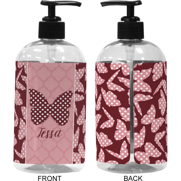 Polka Dot Butterfly 16 oz Plastic Liquid Dispenser (Approval)