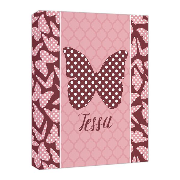 Custom Polka Dot Butterfly Canvas Print - 16x20 (Personalized)
