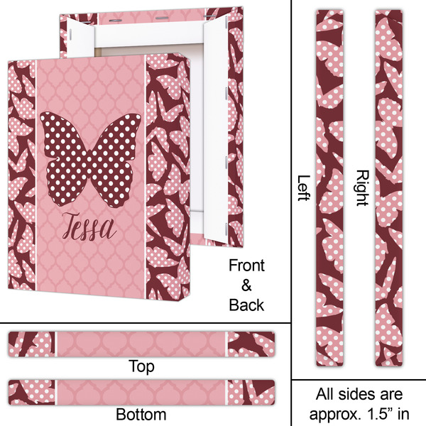 Polka Dot Butterfly 16x20 - Canvas Print - Approval