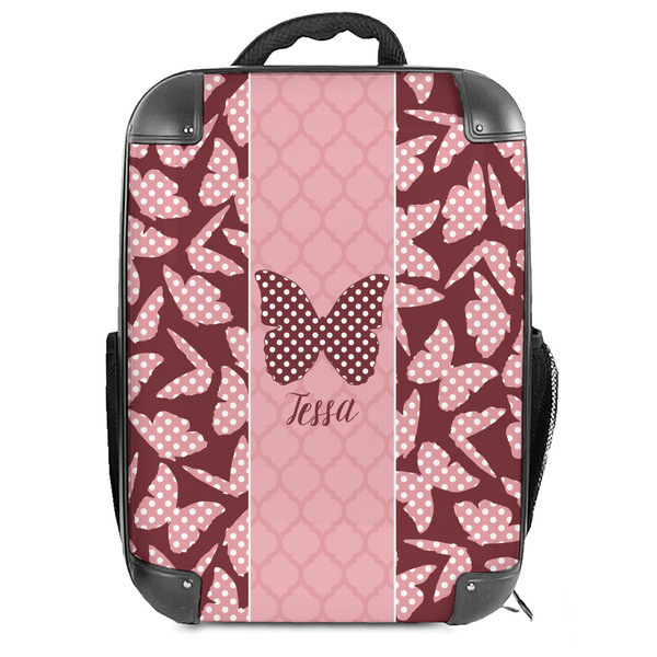 Custom Polka Dot Butterfly Hard Shell Backpack (Personalized)