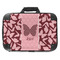 Polka Dot Butterfly 18" Laptop Briefcase - FRONT
