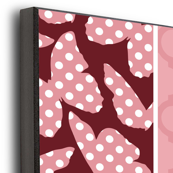 Polka Dot Butterfly 20x24 Wood Print - Closeup