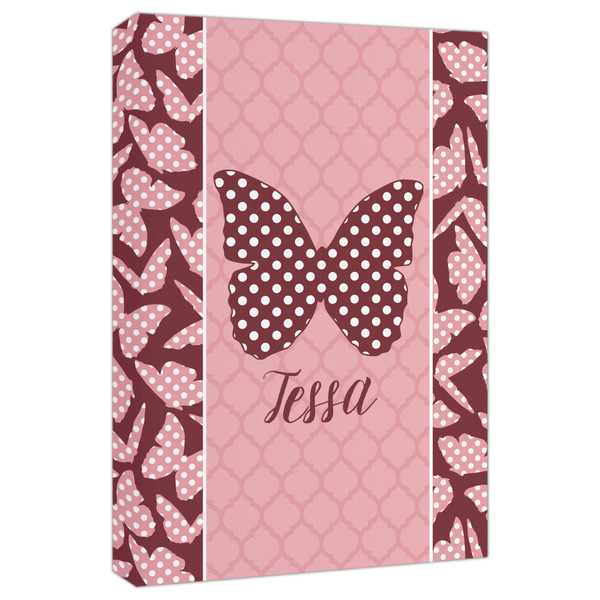 Custom Polka Dot Butterfly Canvas Print - 20x30 (Personalized)
