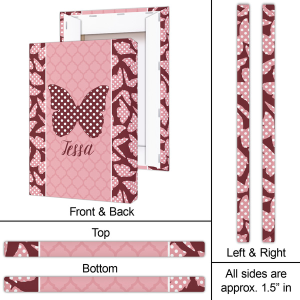 Polka Dot Butterfly 20x30 - Canvas Print - Approval