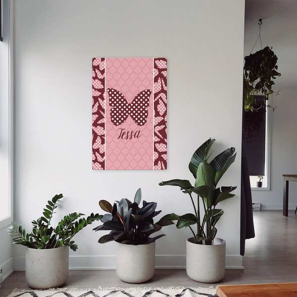 Polka Dot Butterfly 20x30 - Canvas Print - In Context