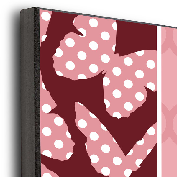 Polka Dot Butterfly 20x30 Wood Print - Closeup