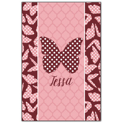 Polka Dot Butterfly Wood Print - 20x30 (Personalized)