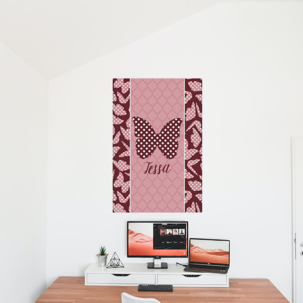 Polka Dot Butterfly 24x36 - Matte Poster - On the Wall