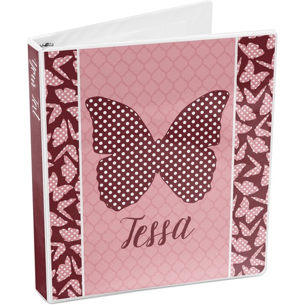 Polka Dot Butterfly 3-Ring Binder 3/4 - Main
