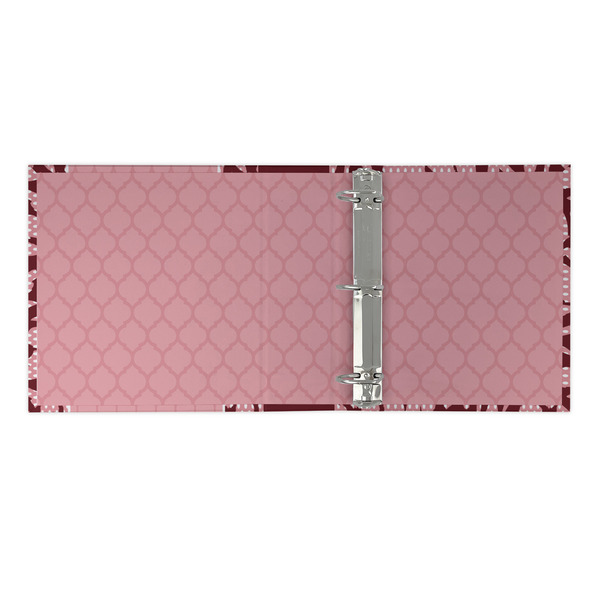 Polka Dot Butterfly 3 Ring Binders - Full Wrap - 2" - OPEN INSIDE