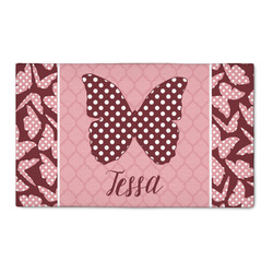 Polka Dot Butterfly 3' x 5' Patio Rug (Personalized)