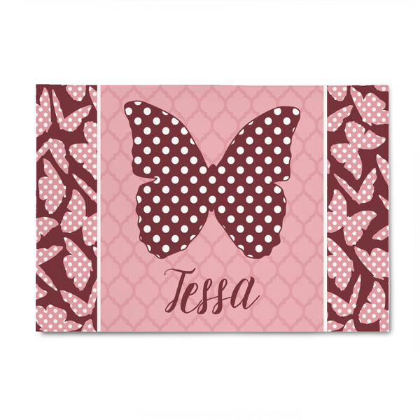 Custom Polka Dot Butterfly 4' x 6' Indoor Area Rug (Personalized)