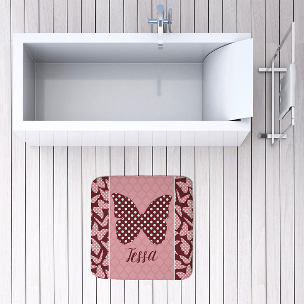 Polka Dot Butterfly 48x48 Foam Memory Mat - LIFESTYLE