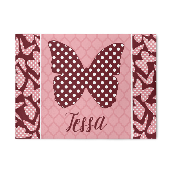 Custom Polka Dot Butterfly 5' x 7' Indoor Area Rug (Personalized)