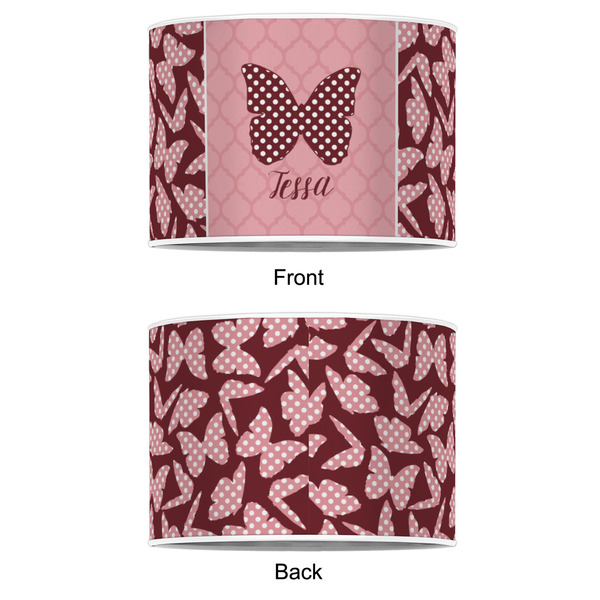 Polka Dot Butterfly 8" Drum Lampshade - APPROVAL (Poly Film)