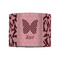 Polka Dot Butterfly 8" Drum Lampshade - FRONT (Fabric)