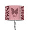 Polka Dot Butterfly 8" Drum Lampshade - ON STAND (Poly Film)