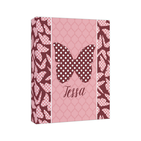 Polka Dot Butterfly 8x10 - Canvas Print - Angled View