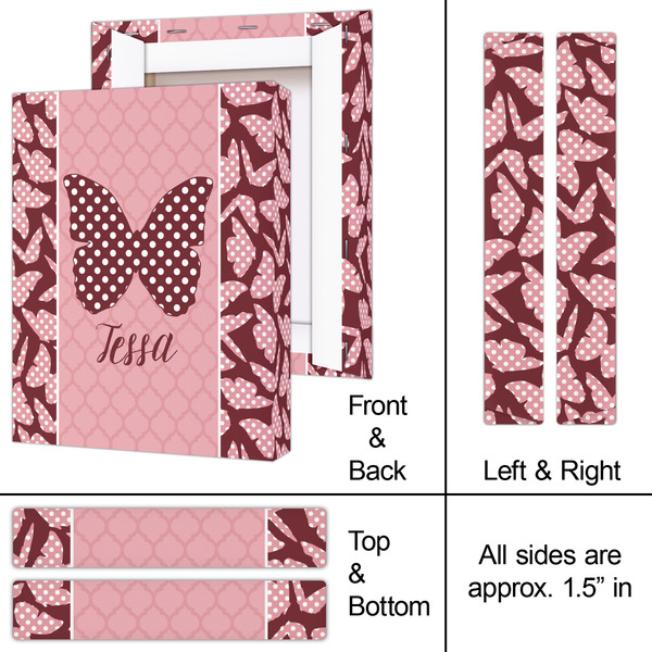 Polka Dot Butterfly 8x10 - Canvas Print - Approval